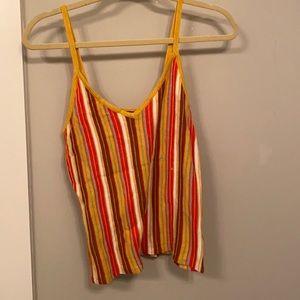 Lucy Paris crop tank top with fun warm colors